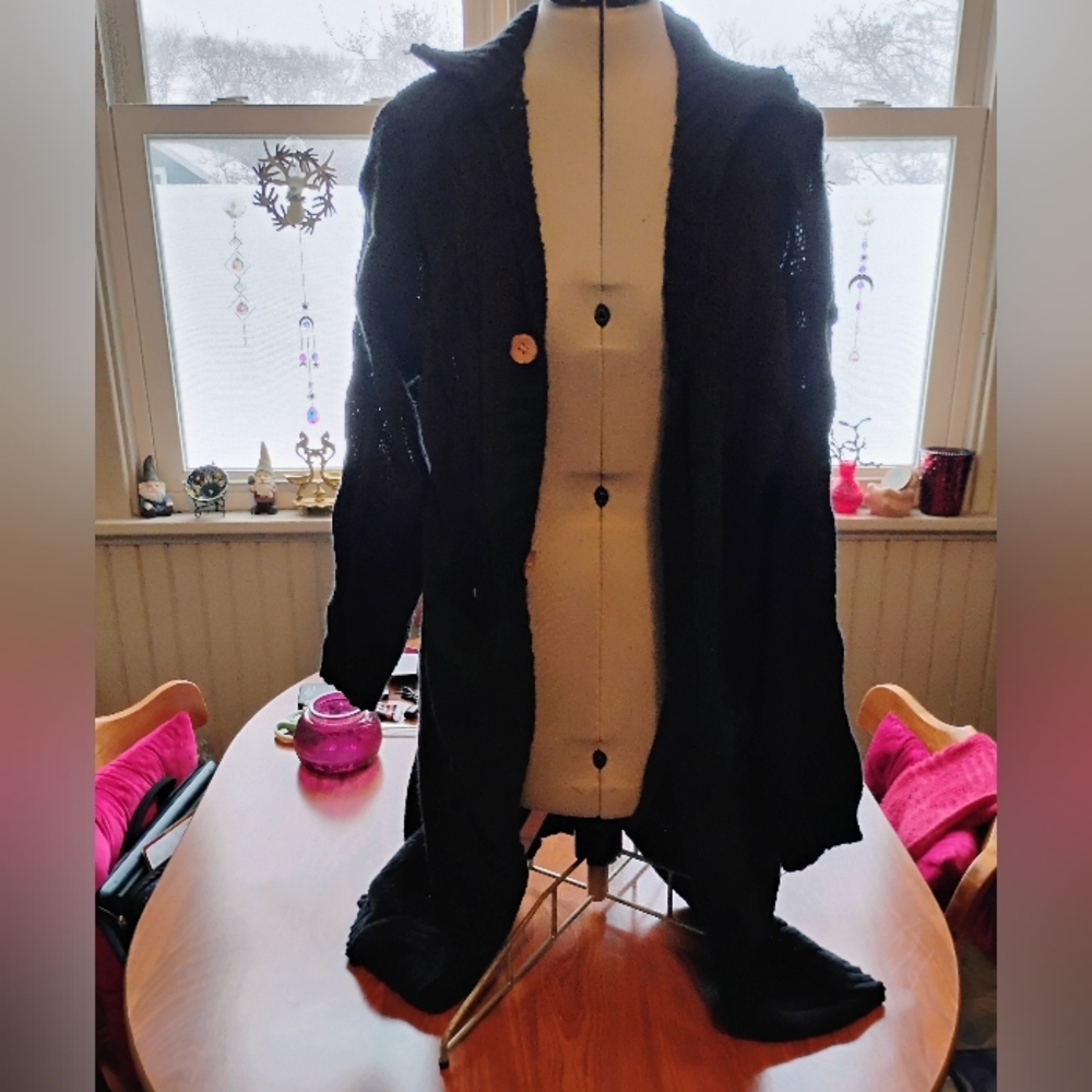 Black Knit Cardigan